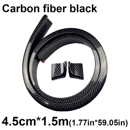 Universal 1.5M Car-Styling 5D Carbon Fiber Car-Styling 5D Fiber Shiny Black Spoilers DIY Refit Spoiler for Car Accessories