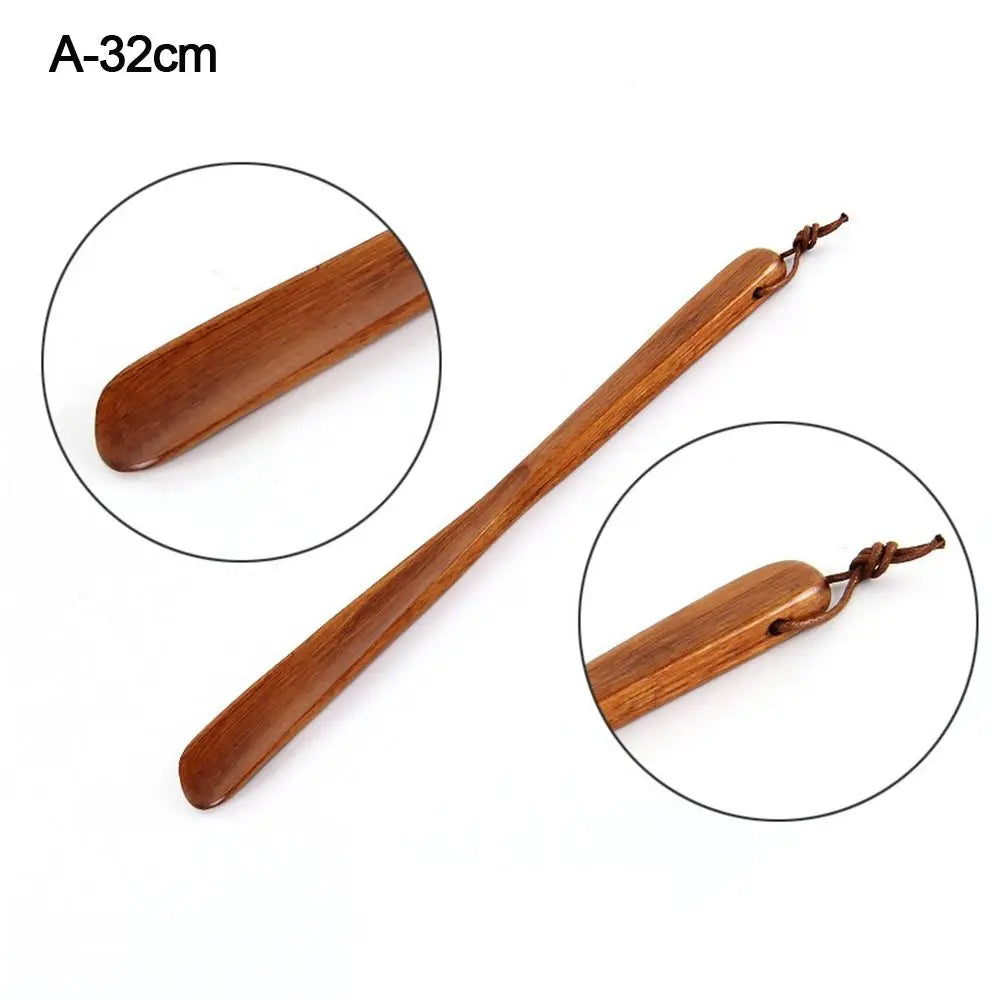 Professional Extra Long Handle Shoe Horn Easy Remover Wooden Shoehorn Lifter Seniors Put on Shoes Tools
