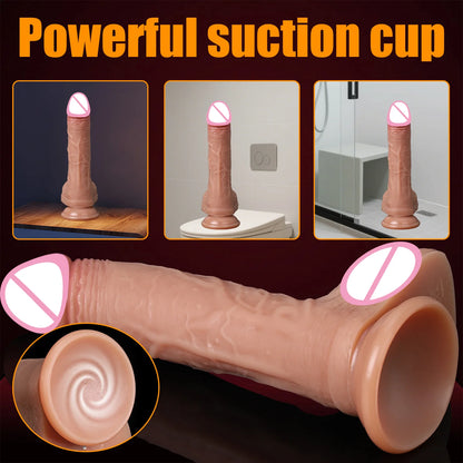 Realistic Dildo Telescopic Vibrator Artificial Penis Female Masturbation G-spot Vaginal Massager Big Dick Sex Toys For Women 18+