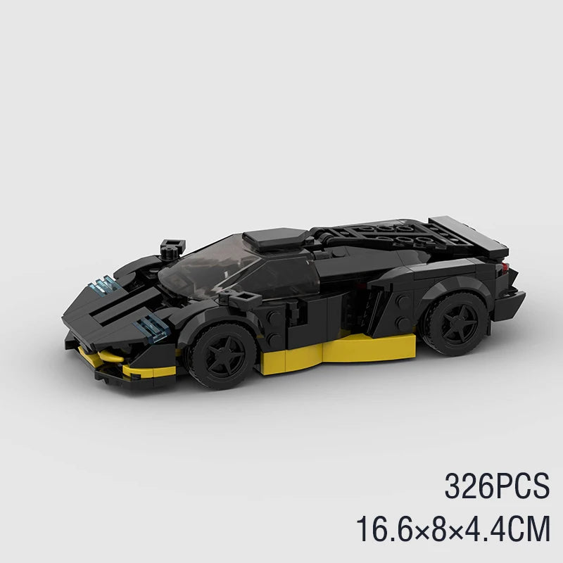 MOC Speed Sports Super Race Car Model Building Blocks Pickup Police Bricks City Racing Vehicle SUV Technical Rally Sport Toy