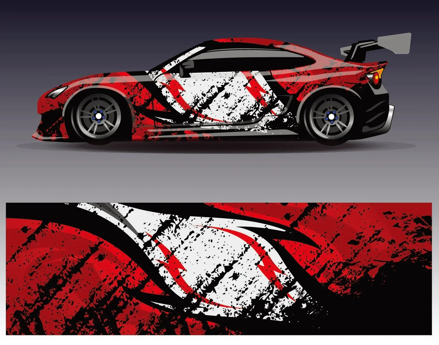 Black Car Sticker for Universal Car Sticker for Univers Vinyl Stripe on Left and Right Side Graphics Sticker Car Body Decoration