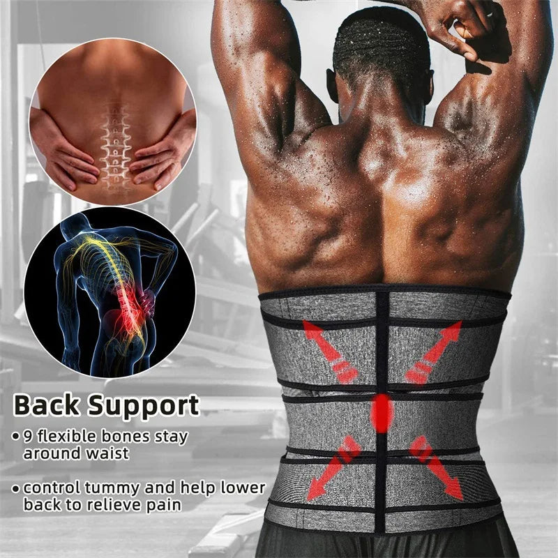 Men Sports Body Shaper Waist Trainer Girdle Abdomen Sweat Vest Slimming Underwear Weight Loss Shirt Fat Burner Workout Tank Tops