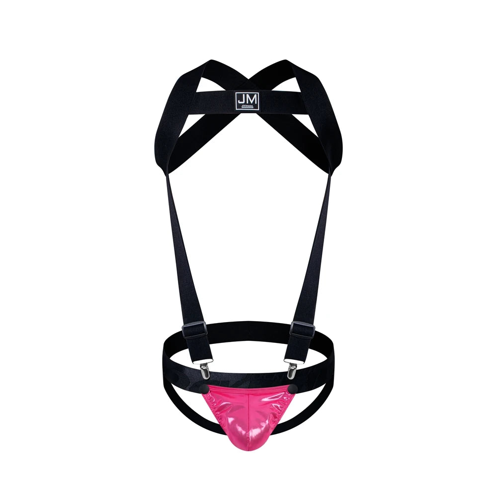 Detachable Split-type Sets Men Bodysuit Suspender Jumpsuits Jock Strap Harness Gay Underwear Jockstrap Removable Penis Pouch