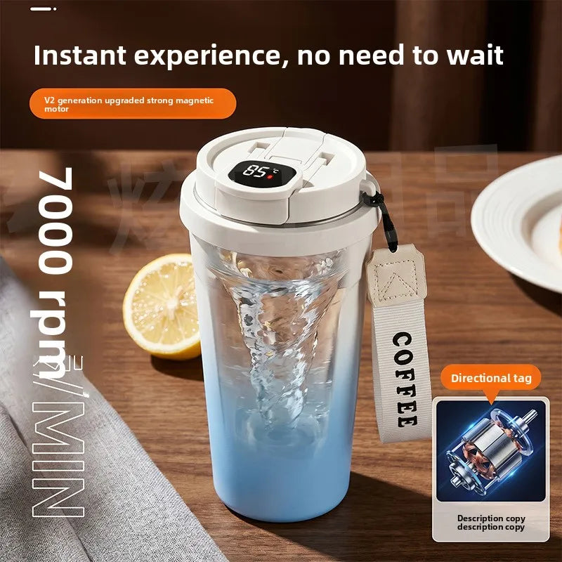 Colorful portable fully automatic mixing cup new electric coffee cup brewing milk powder soy milk insulated straw water cup