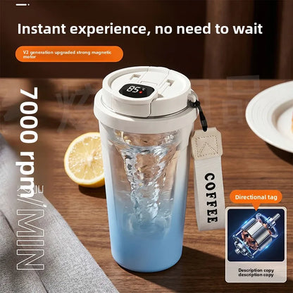 Colorful portable fully automatic mixing cup new electric coffee cup brewing milk powder soy milk insulated straw water cup