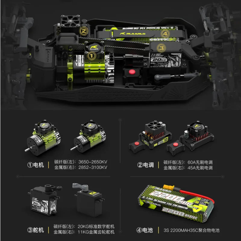 In Stock Rlaarlo SBK10 Rc Off Road Buggy One Tenth Scale Brushless Four Wheel Drive 2 4Ghz Radio System High Speed Racing Car