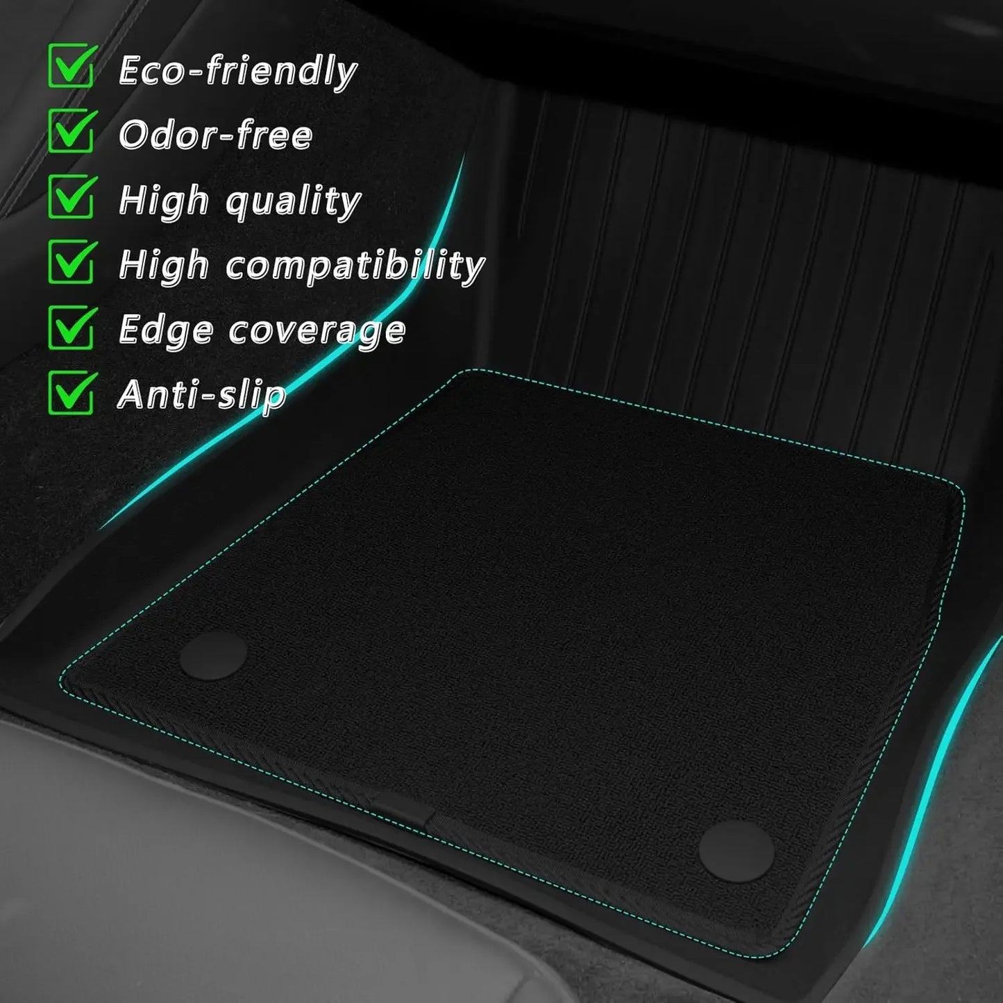 TPE Car Floor Mats for New Tesla Model Y Standard 2025+ Waterproof Cargo Liner Non-Slip Trunk Mats Foot Pads Luggage Mat ModelY
