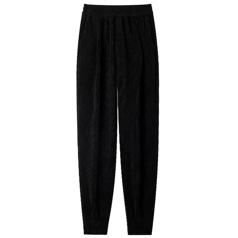 Autumn Winter High Waist Loose Thickened Fleece Harlan Pants Women's Casual Trousers Carrot Style Comfortable Loose Fit