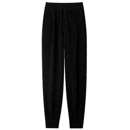 Autumn Winter High Waist Loose Thickened Fleece Harlan Pants Women's Casual Trousers Carrot Style Comfortable Loose Fit