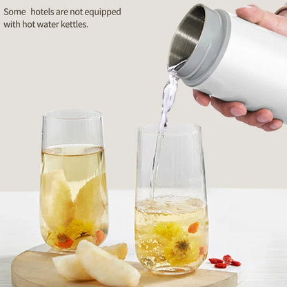 Portable Electric Kettle travel Kettle Stainless Steel Mini Electric Water Bottle Cup For Boil Hot Water Baby Milk Powder