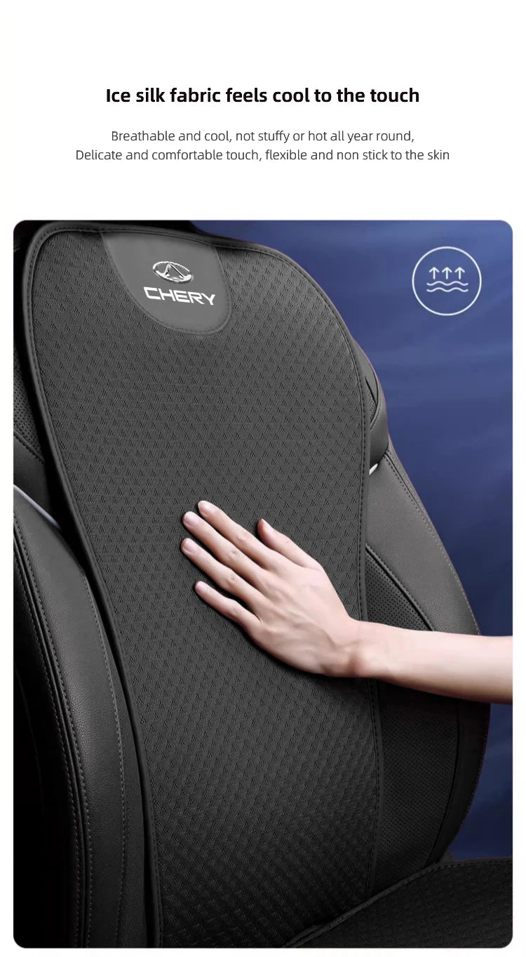 Car Seat Pad Backrest Mat Ice Silk Flax Seat Cushion Covers For Chery Tiggo 7 Pro 8 4 5 3 2 T11 5X Amulet Fora QQ IQ Fulwin