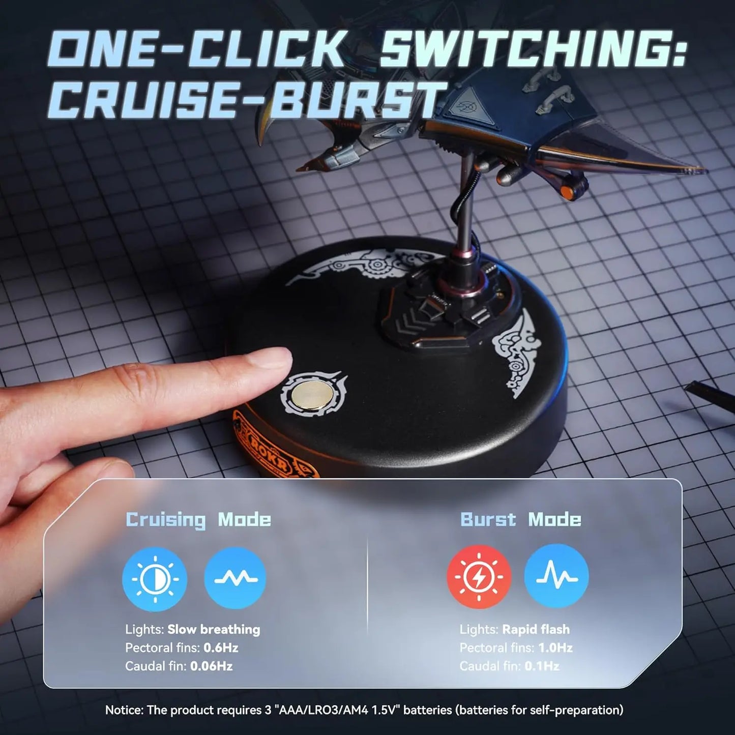 Robotime Manta Ray Mechanical Plastic Model Kits For Adults to Build 3D Puzzle Decoration Gift Idea For Toy Collectors Men