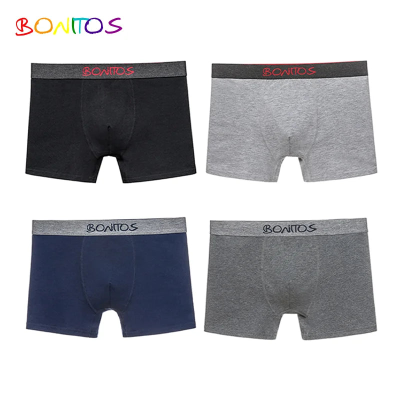 4pcs Men's Cotton Underwear Wear-Resistant High-Quality Pure Cotton Comfortable Design Daily Travel Wear Inner Pants