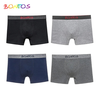 4pcs Men's Cotton Underwear Wear-Resistant High-Quality Pure Cotton Comfortable Design Daily Travel Wear Inner Pants