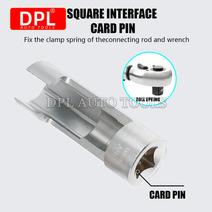 14Pcs/set 8mm To 22mm 3/8" 1/2" Fuel Line Socket Wrench Union Nut Socket Open Oil Pipe Removal Sleeve Car Repairing Tools