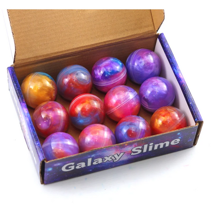 12pcs Creative Colorful Crystal Mud Starry Sky Diy Jelly Stress Relieving Mud Colorful Starry Sky Slime Plasticine Mud Toy Gift