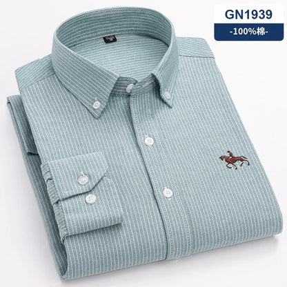 Fashionable Cotton Men's Shirt Long-Sleeved Oxford Soft Comfortable And Breathable Classic Versatile Business Casual Men's Shirt