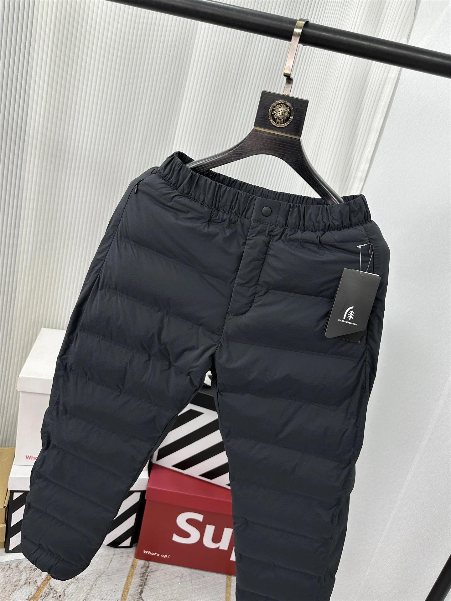 Lightweight Fluffy Windproof Warm Pants Fashionable Simple Winter Cold Resistant Cotton Long Trousers Casual Cuffed Men's Pants