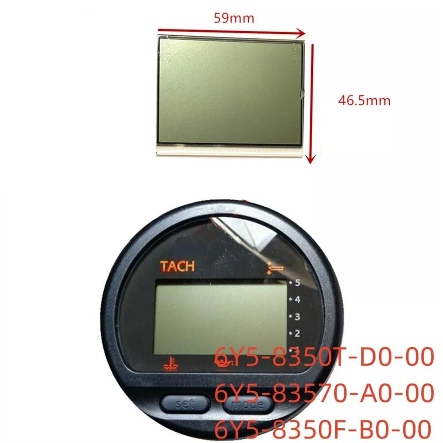 LCD Display 6Y5-8350T-D0-00 For Yamaha Boat Digital TACH Gauge Speedometer Tachometer Fuel Temp Interior Parts Gauge Sets