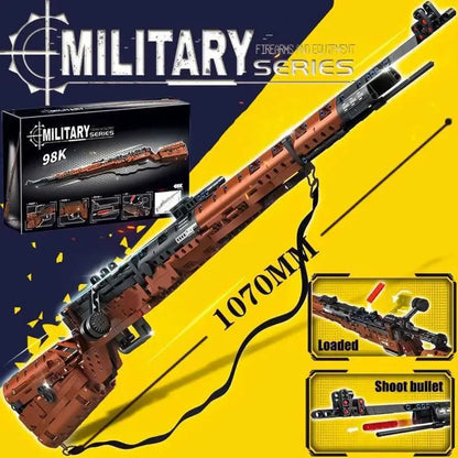 98K Building Blocks Gun Model, DIY Educational Assembly Toy, Creative Brick Set, Perfect Father’s Day Gift