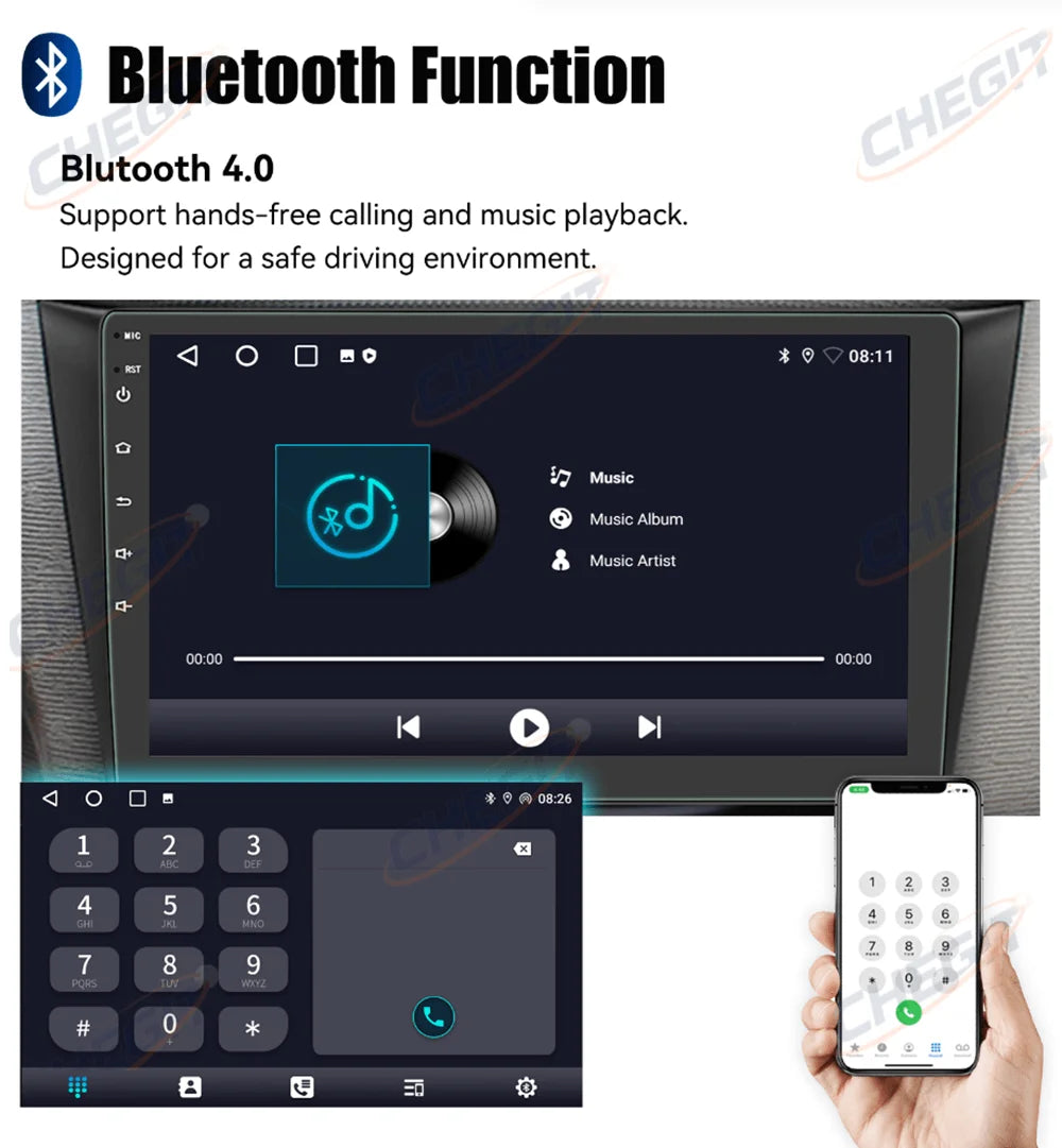 Universal 7"/9"/10“ 2DIN Android 13 4+64G Car Stereo Carplay Android Auto GPS Navigation Bluetooth FM RDS Radio WIFI Touchscreen