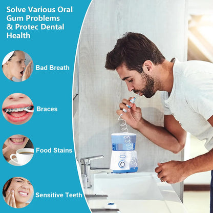 Water Flosser Dental Oral Irrigator 800ML High Pressure Water Flosser for Teeth Mouth Washing Machine with 5x Tip Teeth Cleaning