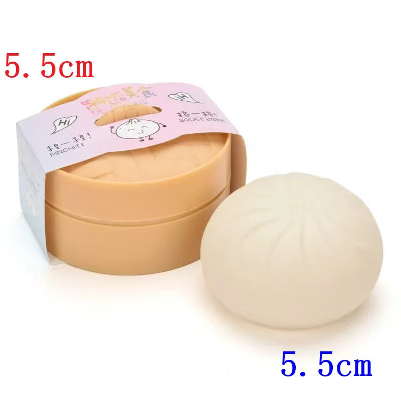 5.5/8.5cm Stress 1-12Pcs Dumpling Squash Toy Dampaline Squishy with Box Dumplings Sensory Squeeze Toy for  Relief Gift Birthday