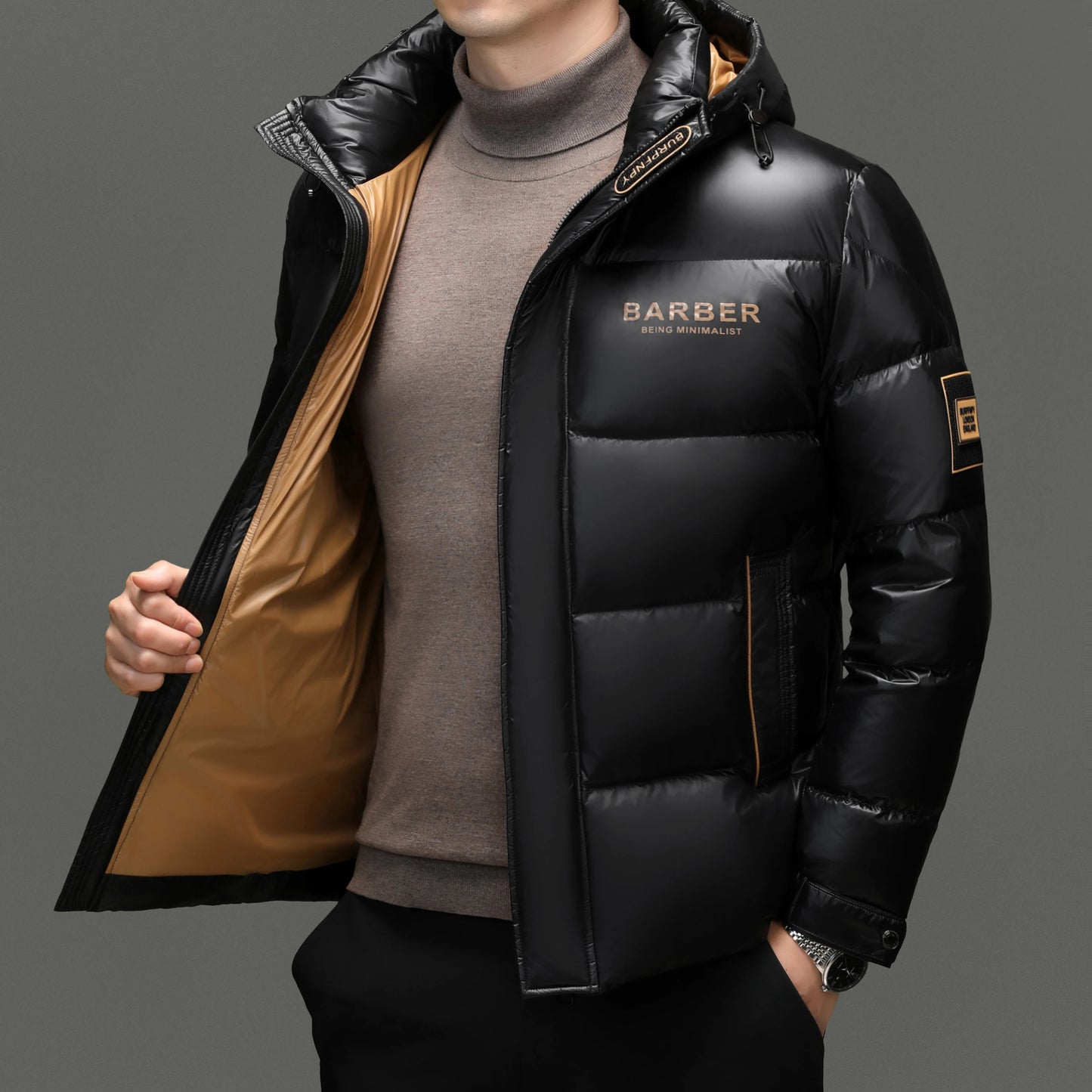 Real Good 90% White  Duck Down Parkas Coat 2025 Winter Men Thermal Warm Hooded Jacket Trendy Bright Color Duck Down Puffer Coat