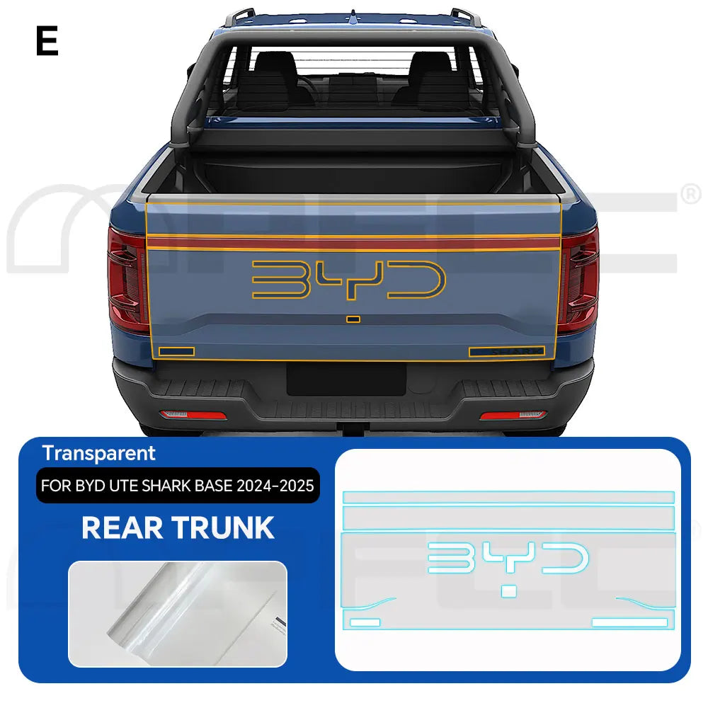 For BYD Shark 2024-2025 TPU Car Film 9Mil Pre-Cut Paint Protection Film Full Vehicle PPF Invisible Anti-scratch Vinyl Wrap Film
