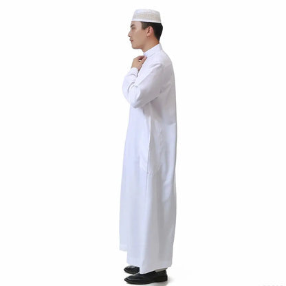 Men's Muslim Clothes Qatar RobeThobe Middle East Kaftan Saudi Arab Caftans Islamic Abaya Dress Dubai Robes