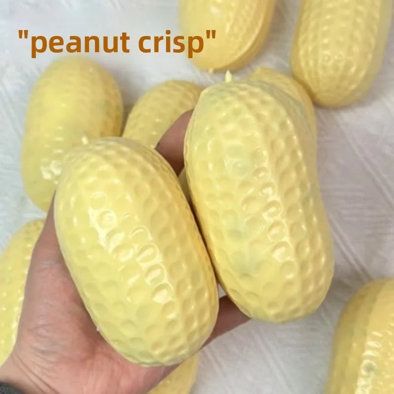 Realistic Peanut Shaped Squeeze Ball, Soft TPR Stress Relief Squishy Fidget Toy