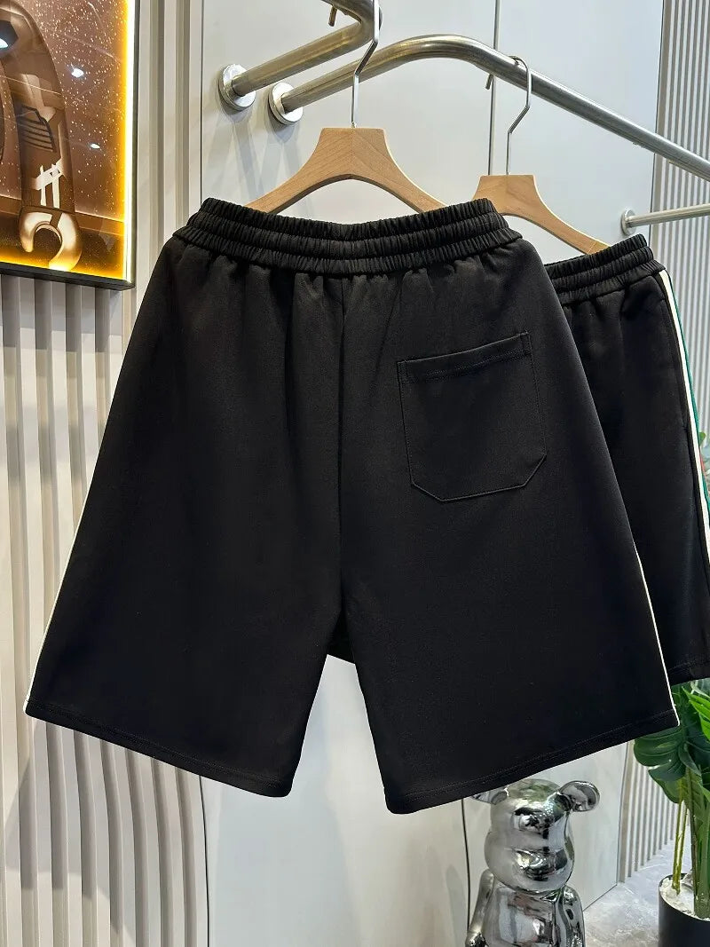Casual Sporty Men's Short Pants Breathable Cool Feeling Polyester Fiber Straight Leg Length Summer Shorts American Style Swea...