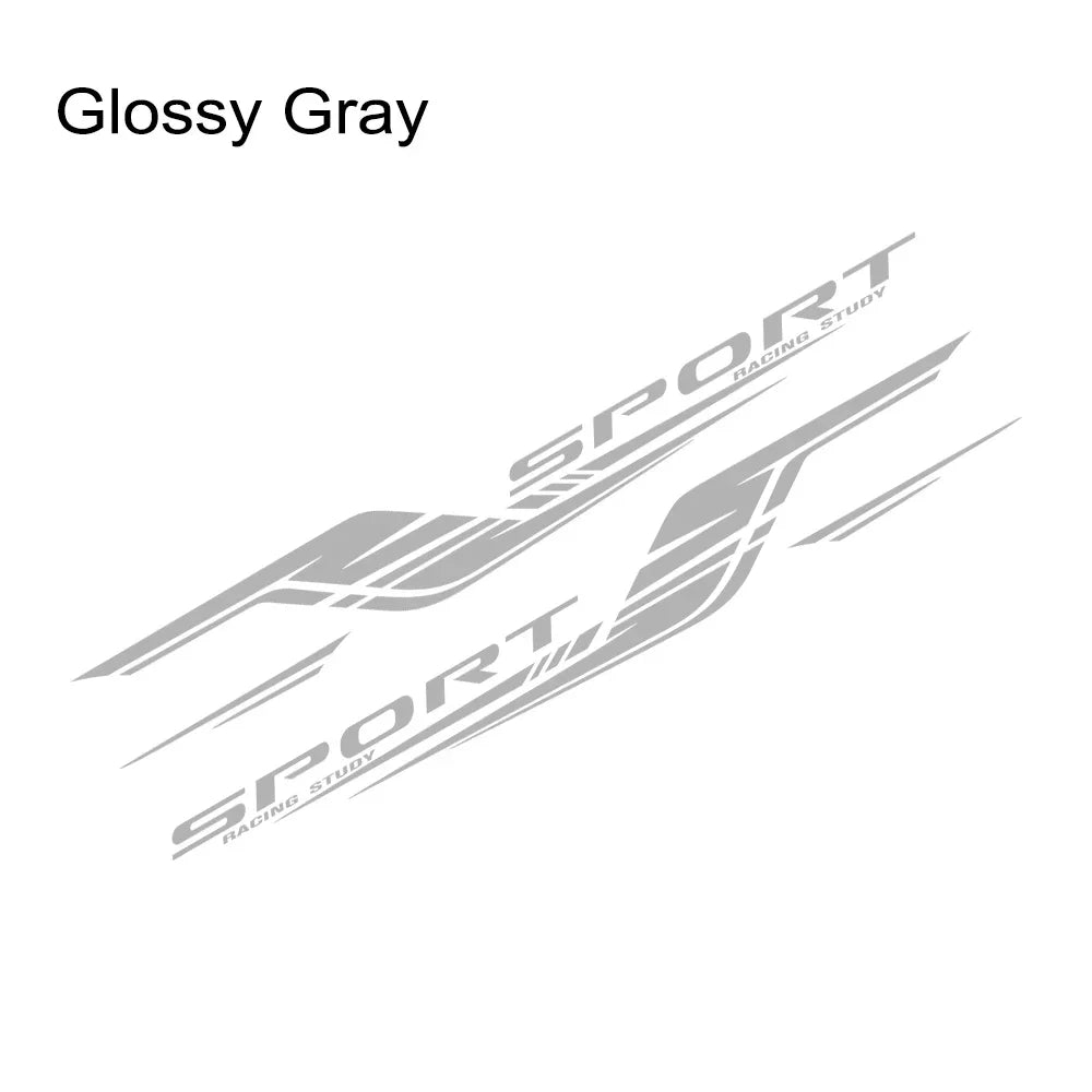 2PCS Long Stripes Car Decal Left and Right Side Personalized Waterproof Vinyl Tuning Stickers For Auto Body Decor Accessories