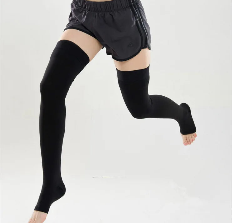 30-40mmHg Medical Compression Socks Varicose Veins Socks Elastic Nursing Socks Third Grade Compression Over Knee Socks