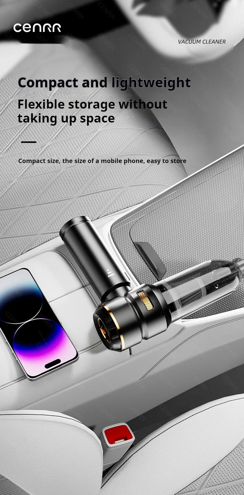 CENRR Car Vacuum Cleaner 998000PA Handheld Wireless Powerful Portable Vacuum Cleaner Home Appliance Cleaning Machine Car Cleaner