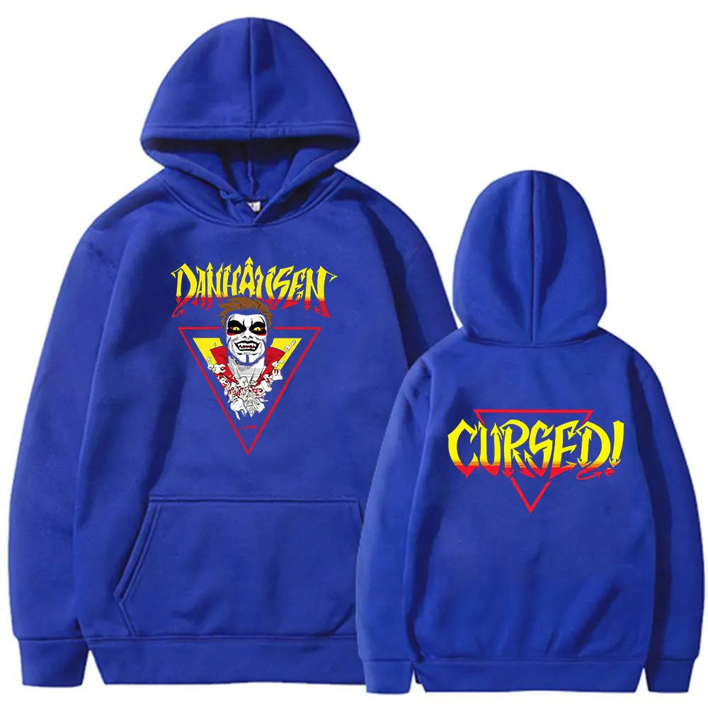 Danhausen Cursed Merch Hoodies Men's Women Clothing Fashion Hip Hop Hooded Sweatshirt Vintage Long Sleeves Pullovers Streetwear