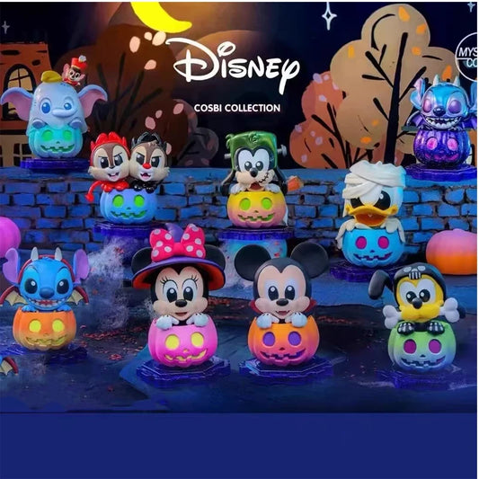 Mickey Mouse and Friends (Pumpkin Version) Halloween Limited Cosbi Blind Box Mini Figure Guess Pack Christmas Gifts