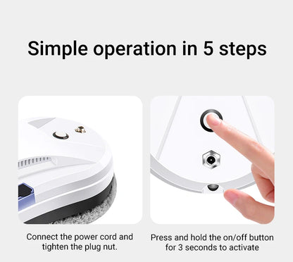 DIVEDEER Intelligent water spray window cleaner with automatic water spray function anti-fall magnetic glass home smart cleaner