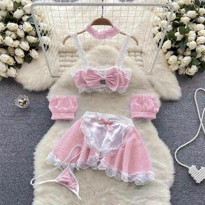 Cute Gray Rabbit Ear Hood Top Sexy Backless Slim Fit Bodysuit Zip Sleeveless Women Sexy Erotic Lingerie Bunny Cosplay Playsuit