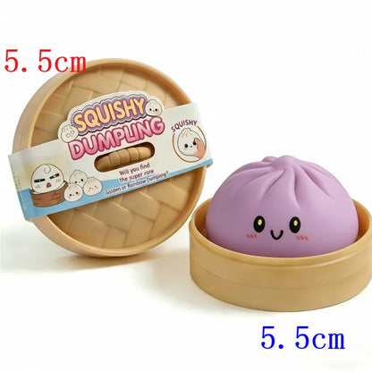5.5/8.5cm Stress 1-12Pcs Dumpling Squash Toy Dampaline Squishy with Box Dumplings Sensory Squeeze Toy for  Relief Gift Birthday