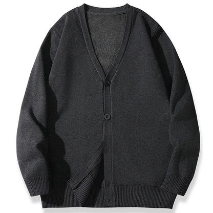 2026 New Men's Casual Long Sleeved Velvet Sweater Cardigan Knitted Jacket Top Autumn and Winter Fashionable Versatile Jacket