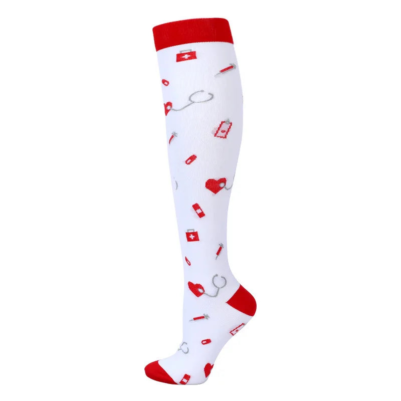1Pair New Compression Stockings 20-30Mmhg Knee High Sports socks Fit Medical Varicose Veins Pregnant  Edema Diabetes Circulation