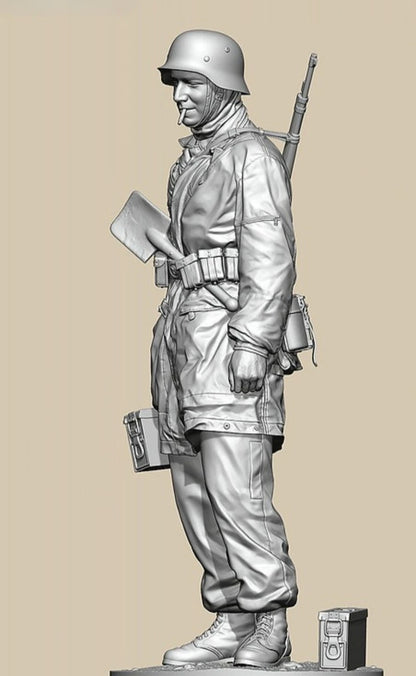 1/10 Scale Resin DieCast Figure Model Kit Poteau Ambush Battle Paratroopers Transport Ammo Unassembled and Unpainted