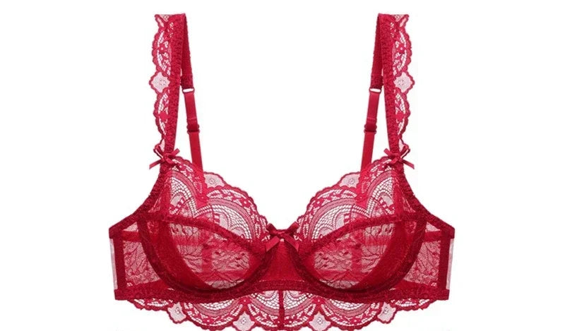 MOYISU 2026 French Lace Bralette Set | A-G Cups Adjustable Lift | Anti-Sag Slimming Bra | Sheer Allure Wire-Free Summer