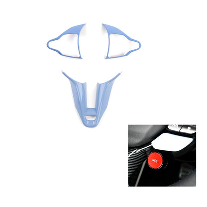 For Hyundai Veloster JS N 2019-2023 i30 N /CN7 N 2024 2025 Car Steering Wheel Button Frame Chin Decoration Cover Trim