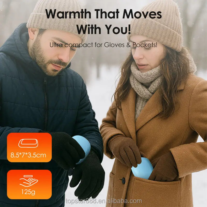 Rechargeable Electric Hand Warmer with 1200mAh Capacity, Portable Heater