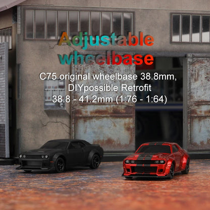 Turbo Racing 1:76 C75 RC Car Radio Full Proportional Remote Control Toys RTR Kit For Kids and Adults