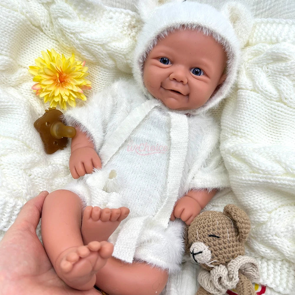 17 Inch Open Eyes Girl/Boy Full Soft Silicone Reborn Baby Realistic Veins and Capillaries Weighted Newborn Doll Collectible