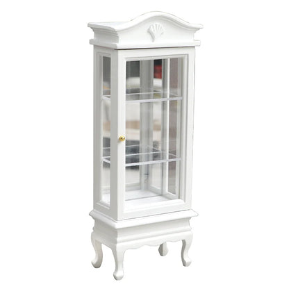 1Pc 1:12 Dollhouse Simulation Wooden Cabinet Display Cupboard Model Dollhouse Miniature Bookcase Furniture Decor Dolls House Toy