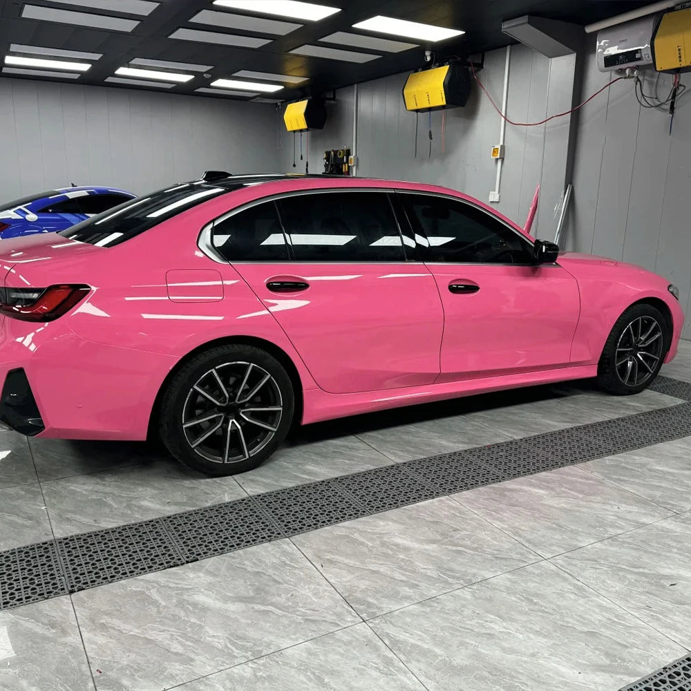 Platinum Rose Pink Auto Wrapping Film Vinyl Wrap Car Stickers Color Change Film Bubble Free Sticker Vinyl Decals Car Accessories